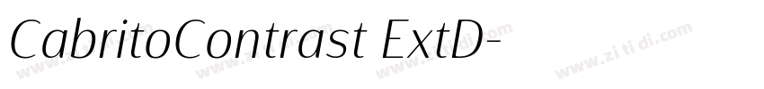 CabritoContrast ExtD字体转换